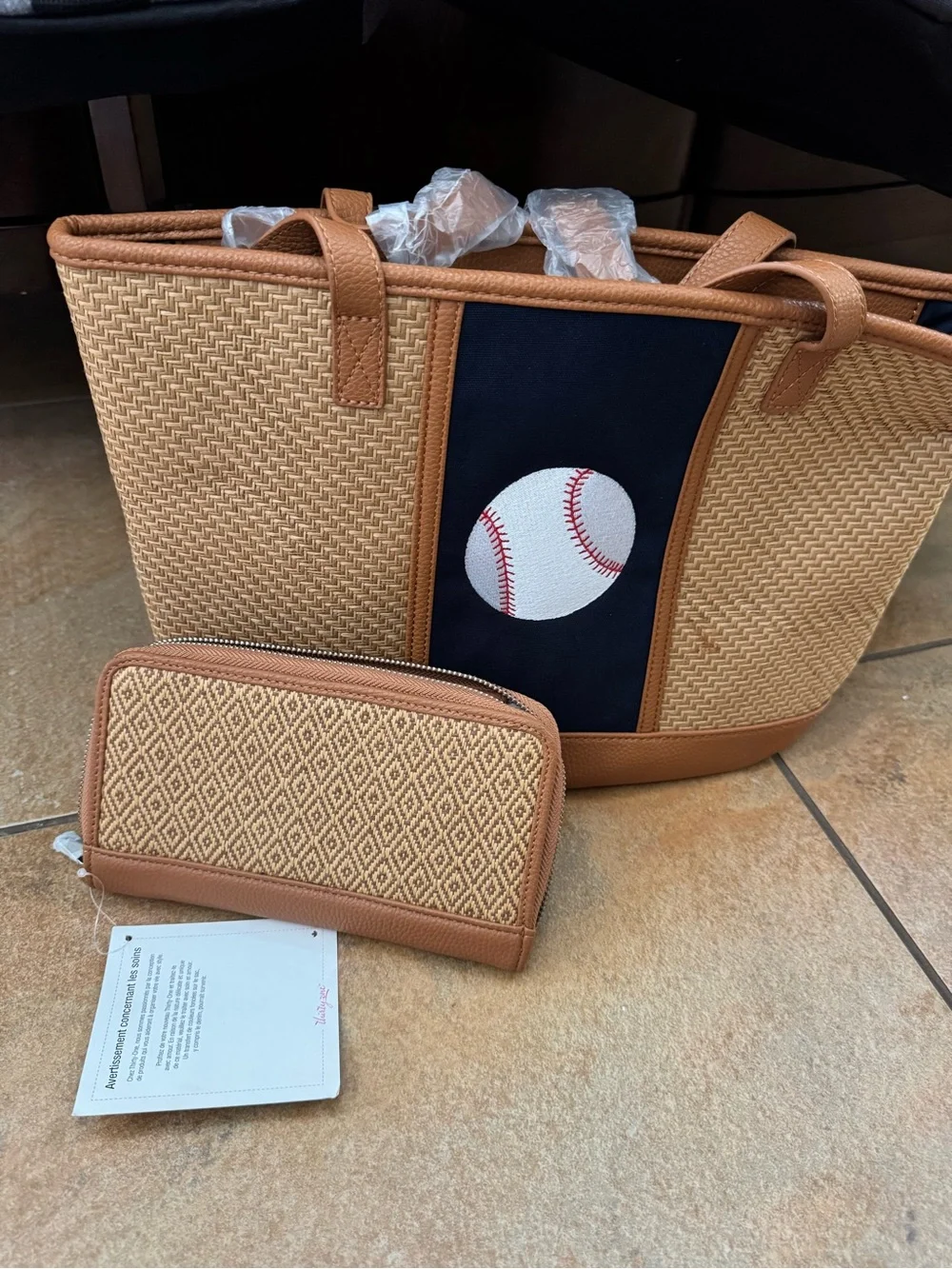 Baseball Fans, Thirty-One set Utility totes, Ben’s wallet and bag (display only)